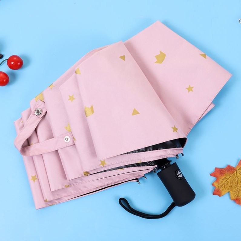 Mignon parapluie entièrement automatique pluie et soleil double usage enfants filles écolières filles pliable pare-soleil