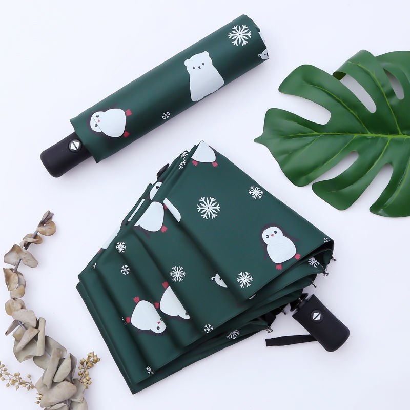 Mignon parapluie entièrement automatique pluie et soleil double usage enfants filles écolières filles pliable pare-soleil