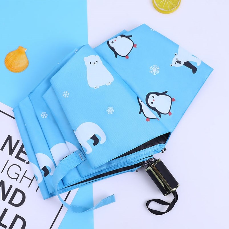 Mignon parapluie entièrement automatique pluie et soleil double usage enfants filles écolières filles pliable pare-soleil