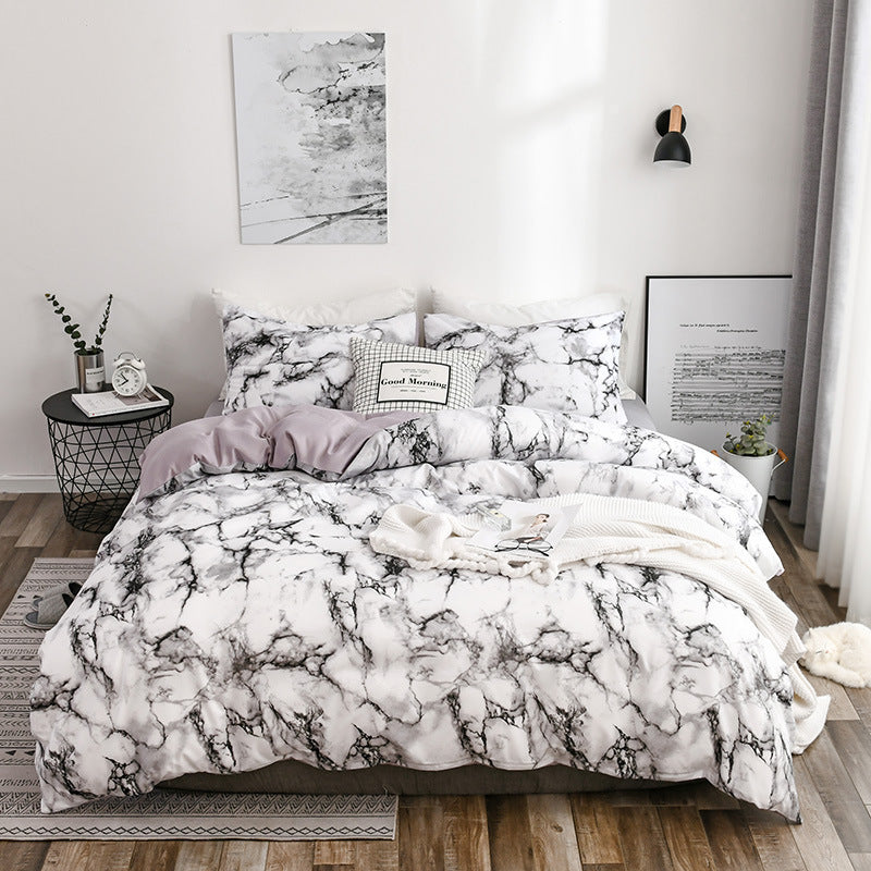 Parure de lit 3 pièces, housse de couette, draps et taies d'oreiller