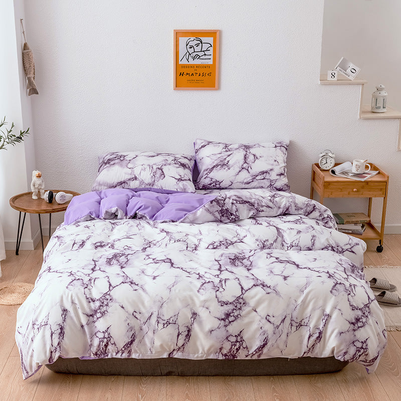 Parure de lit 3 pièces, housse de couette, draps et taies d'oreiller