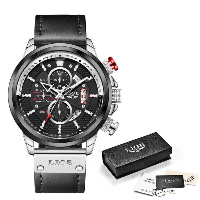 Montre à Quartz Multifonction Chronographe Sport Étanche