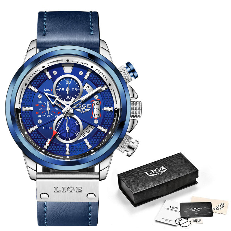 Montre à Quartz Multifonction Chronographe Sport Étanche