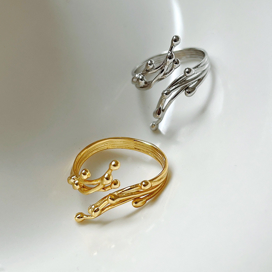 Special-Shaped Irregular Branches Sterling Silver Ring