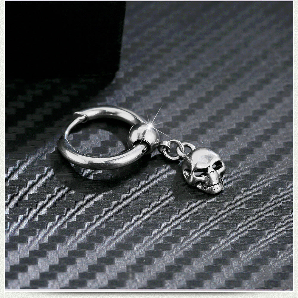 Titanium Steel Tide Jewelry Hip-hop Personality Earrings Men's Stainless Steel Earrings