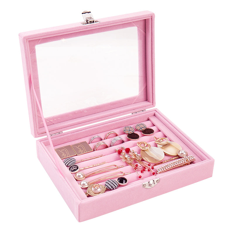 Flannel Small Capacity Jewelry Storage Box