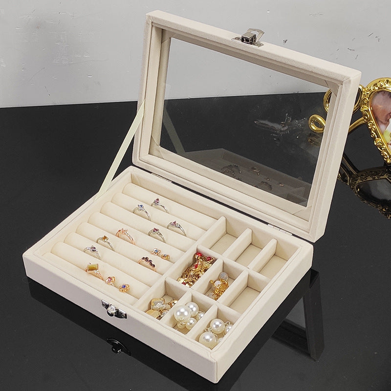 Flannel Small Capacity Jewelry Storage Box