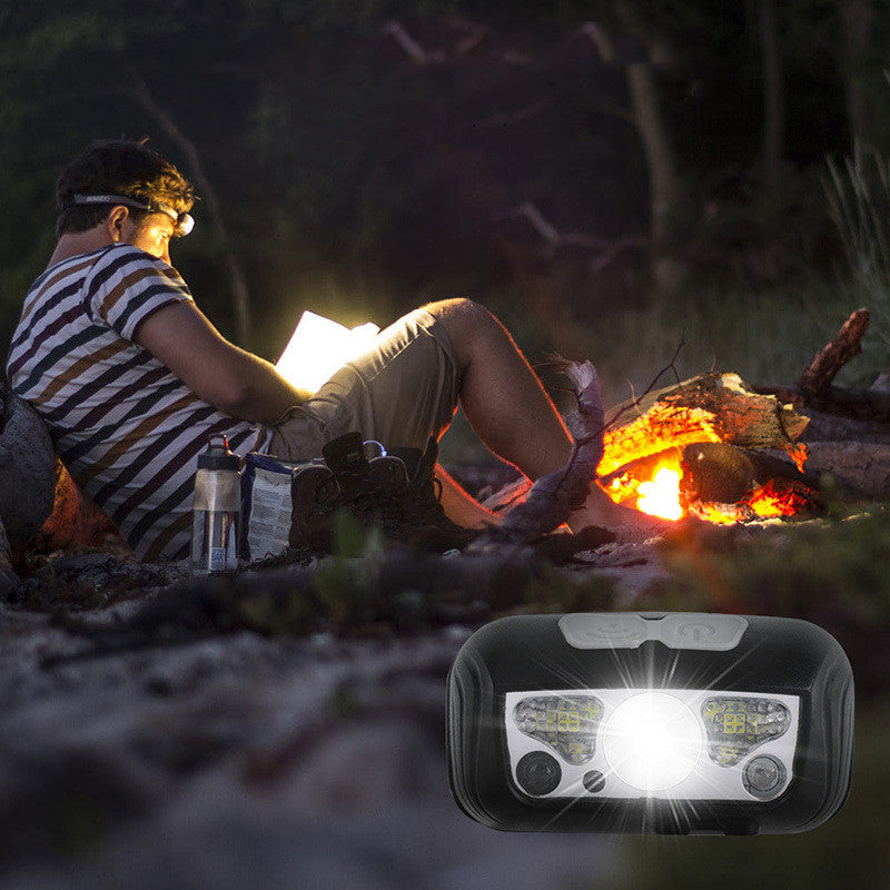 Phare de capteur rechargeable par USB, lumière forte d'extérieur, LED, lumière rouge de course