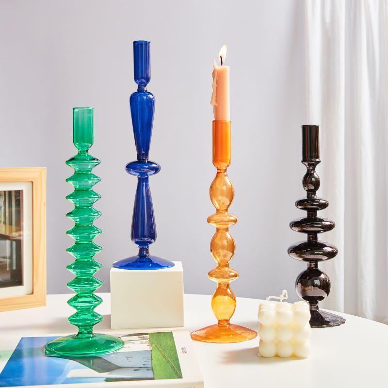 Candlelight Dinner Creative Glass Candle Holder Decoration