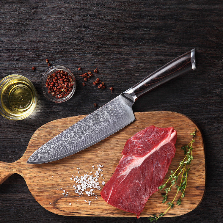 Pattern Steel 8-Inch Chef Sushi Fish Sashimi Knife