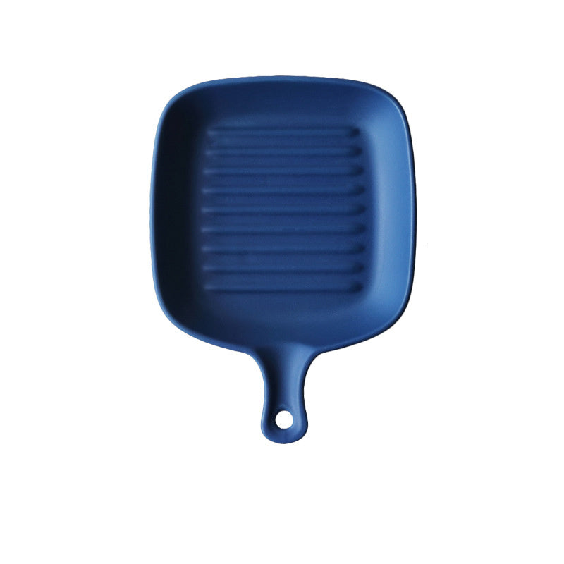 Plateau à Poignée en Céramique pour Usage Domestique, Plateau de Cuisson Style Européen avec Poignée