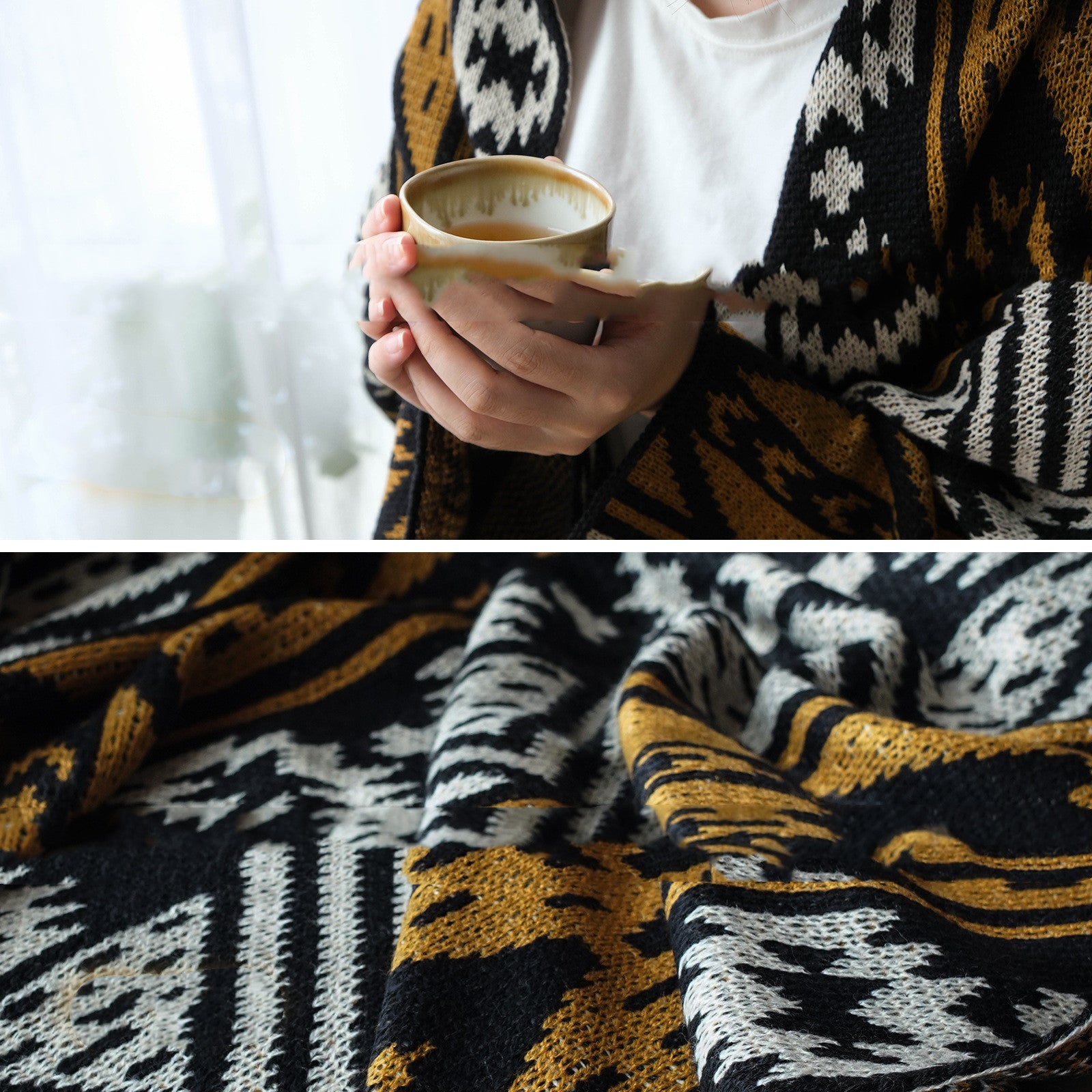Midnight Of Pumpkin Carriagefilm Black Sofa Cover Blanket Export Quality Skin Friendly Knitting Blanket Lunch Break Blanket