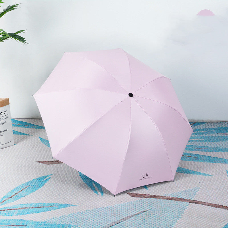 Parapluie anti-UV en gomme noire, parapluie publicitaire, parapluie marguerite, parapluie fille