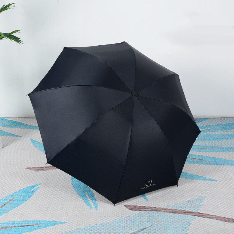 Parapluie anti-UV en gomme noire, parapluie publicitaire, parapluie marguerite, parapluie fille