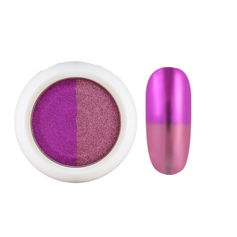 Titanium Powder Two-color Nail Solid Magic Mirror Powder