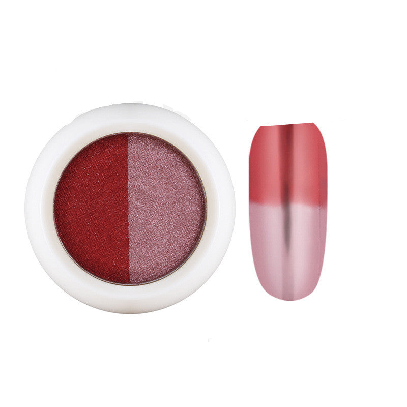 Titanium Powder Two-color Nail Solid Magic Mirror Powder