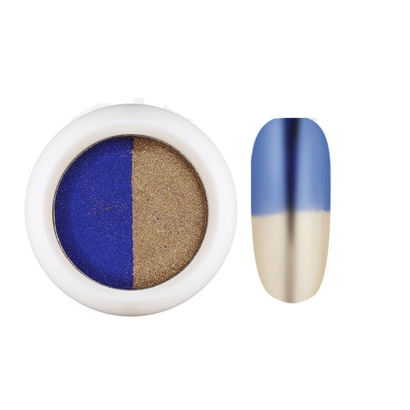 Titanium Powder Two-color Nail Solid Magic Mirror Powder