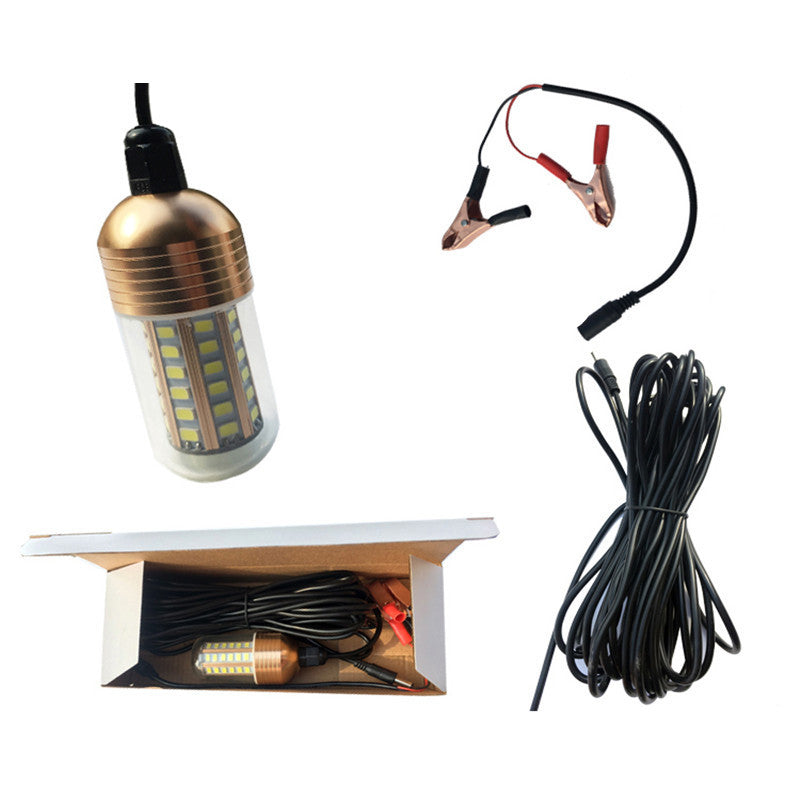 LED Fishing Light 30W Dip Net Raft Fishing Lure Light 12V Underwater Light