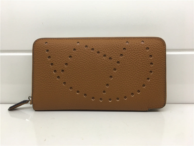 Lychee Pattern Top Layer Cowhide Classic Clutch