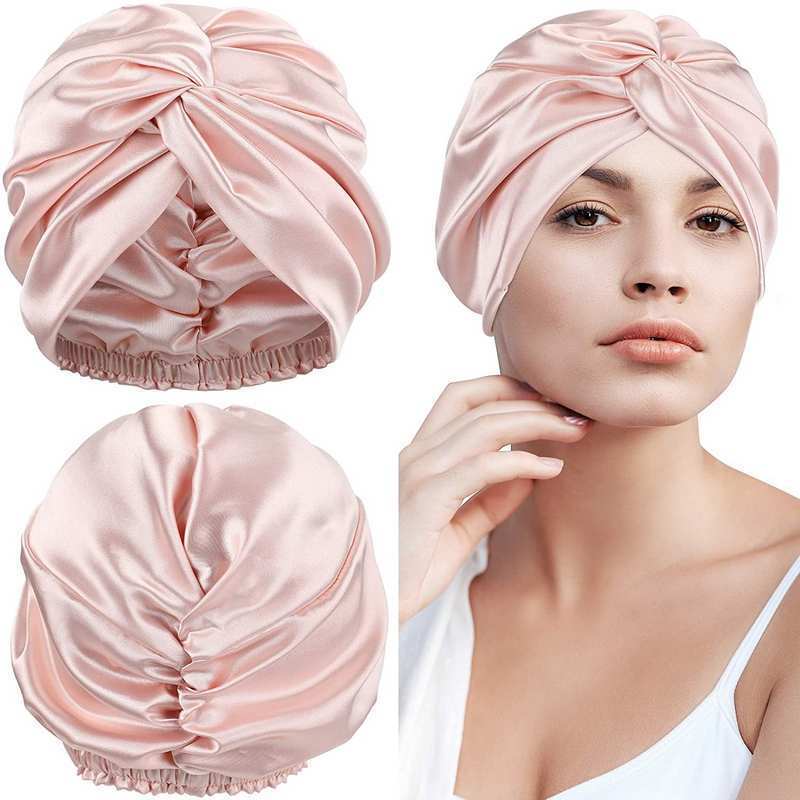 Double Layer Silk Silk Nightcap Without Any Mark