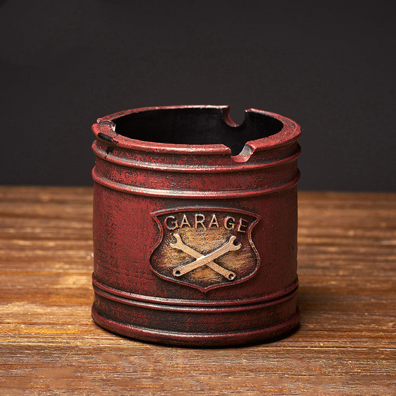 Retro Nostalgic Anti-fly Ash Ashtray With Cover For Home Living Room