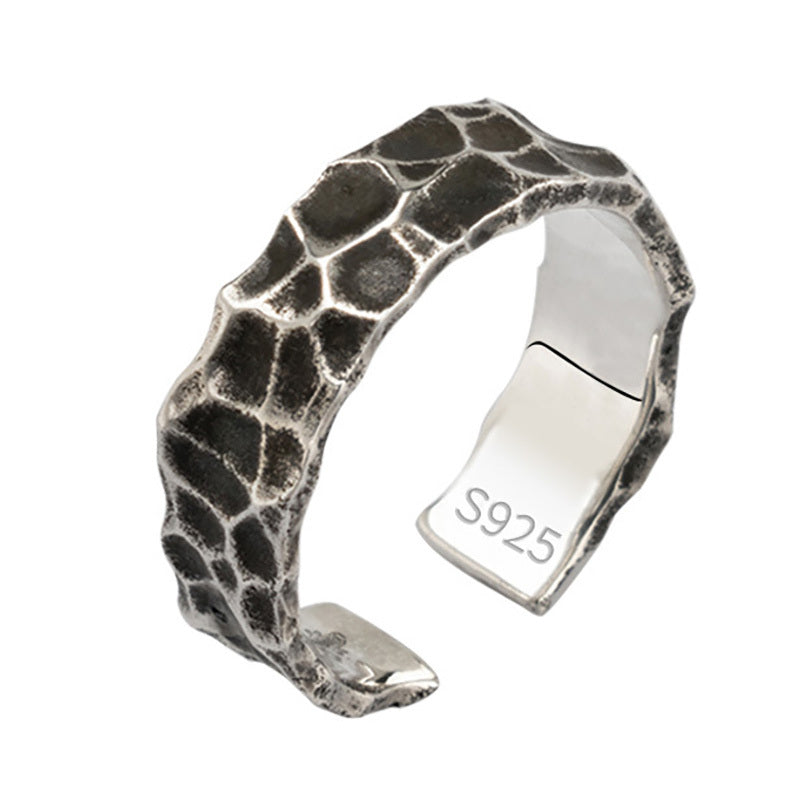 Bague en argent S925 pour homme, style hip-hop rétro européen et américain