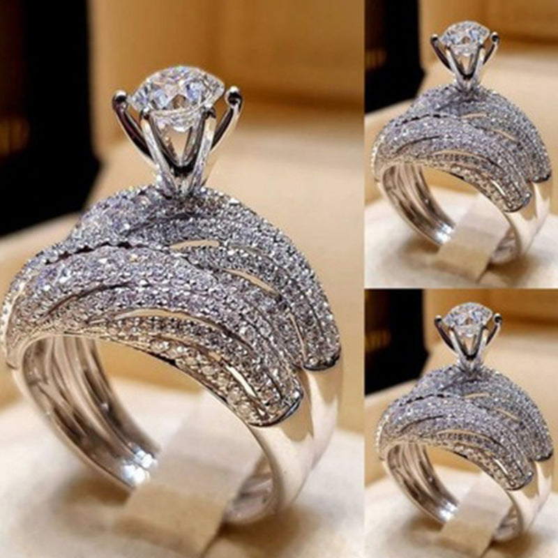 European And American Full Diamond Engagement Gift Set