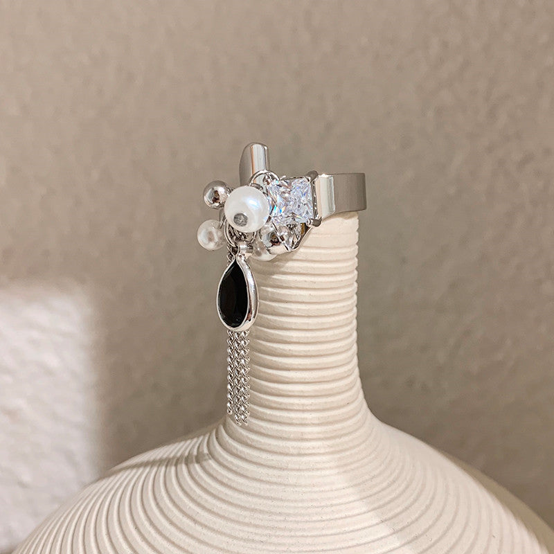 Bague à franges métalliques pour femmes, mode et personnalité