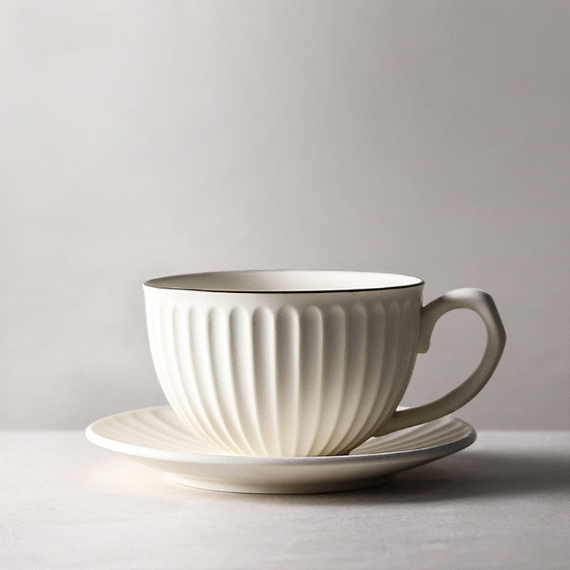 Ceramic Coffee Cup And Saucer Set Creative Latte Cup Garland Cup