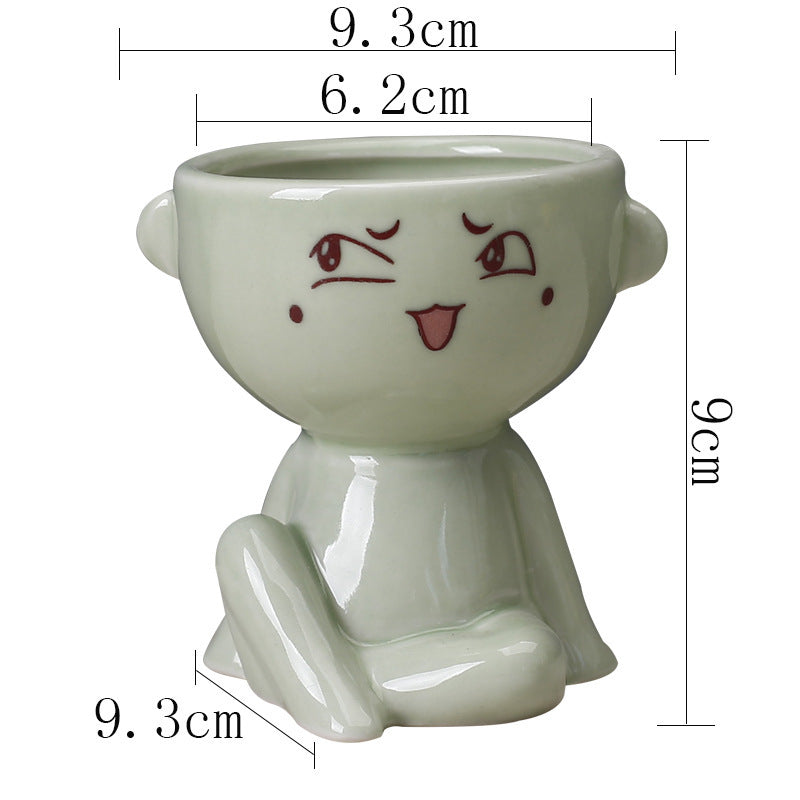 Nordic Home Furnishing Human Body Succulent Flower Pot Ceramic