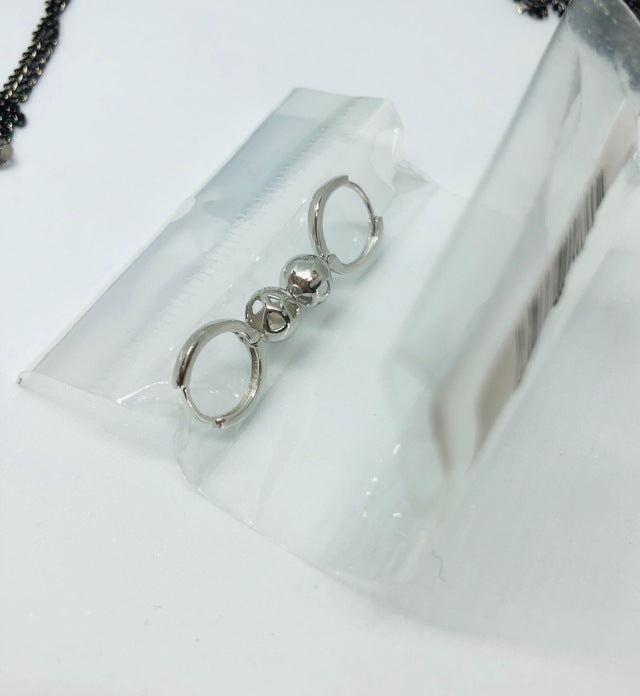 Boucles d'oreilles en argent sterling S925, perles rondes, pour femmes