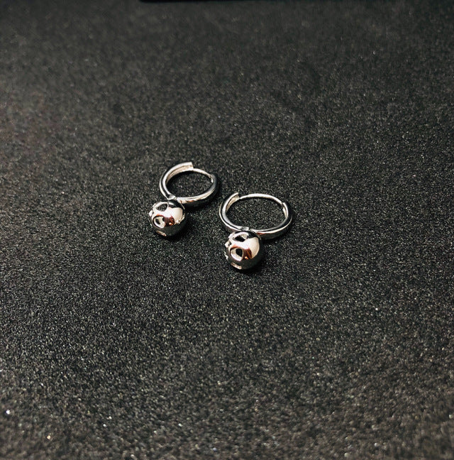 Boucles d'oreilles en argent sterling S925, perles rondes, pour femmes