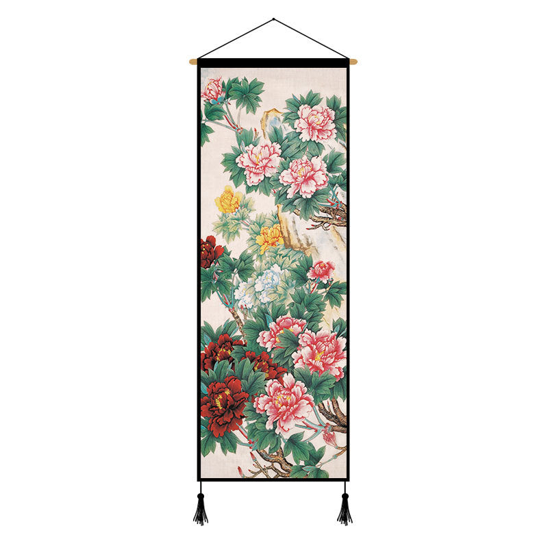 Peony Cloth Art Hanging Painting Background Cloth Decorative Painting
