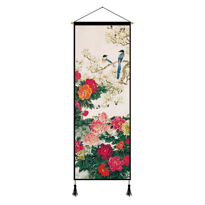 Peony Cloth Art Hanging Painting Background Cloth Decorative Painting