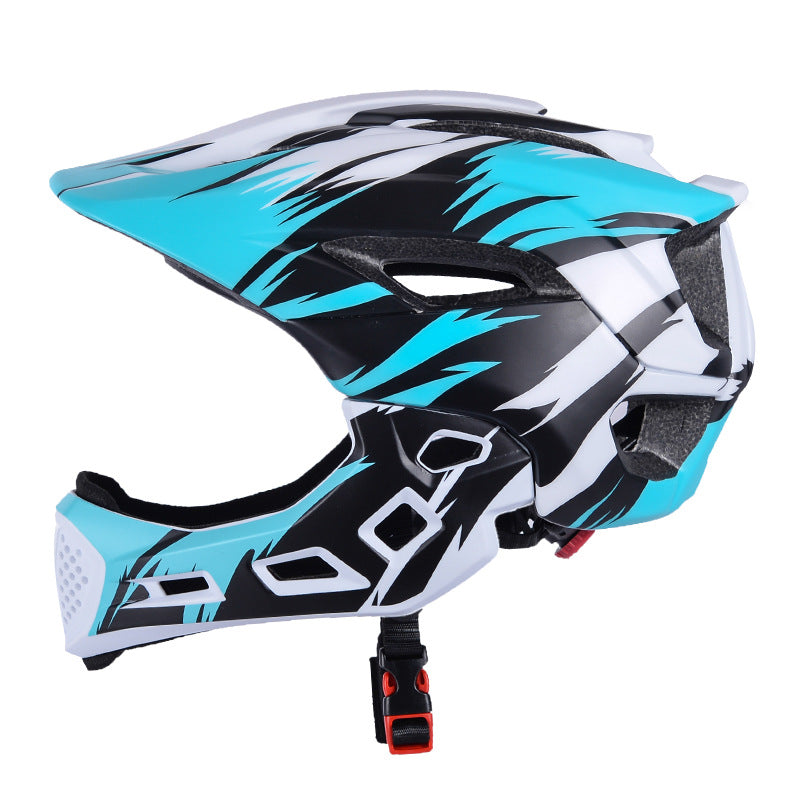 Casque de cyclisme intégral pour enfants avec mentonnière amovible