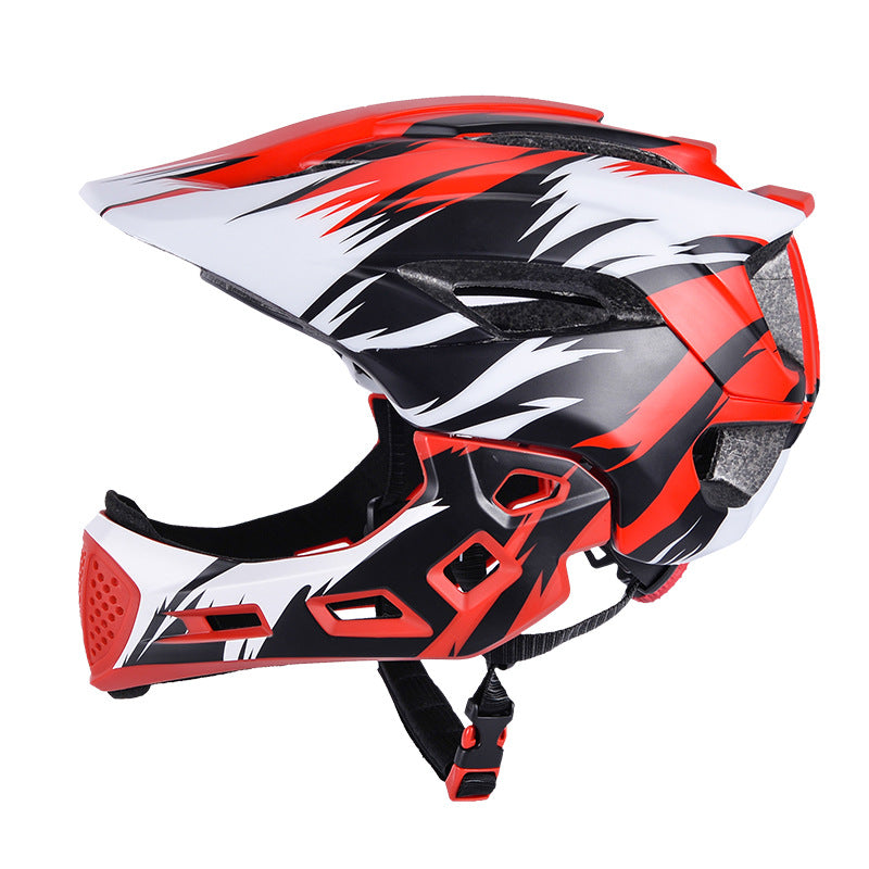 Casque de cyclisme intégral pour enfants avec mentonnière amovible