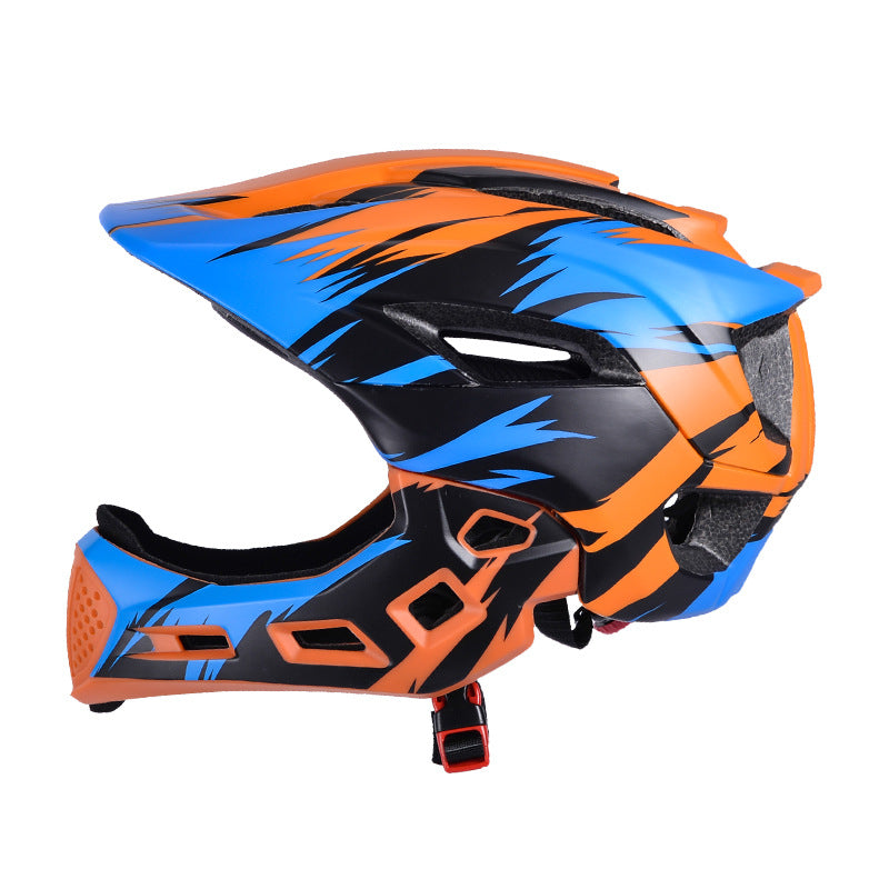 Casque de cyclisme intégral pour enfants avec mentonnière amovible
