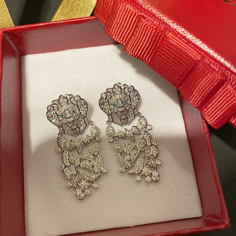 Exaggerated Classic Micro-Inlaid Zircon Heavy Industry Gorgeous Earrings