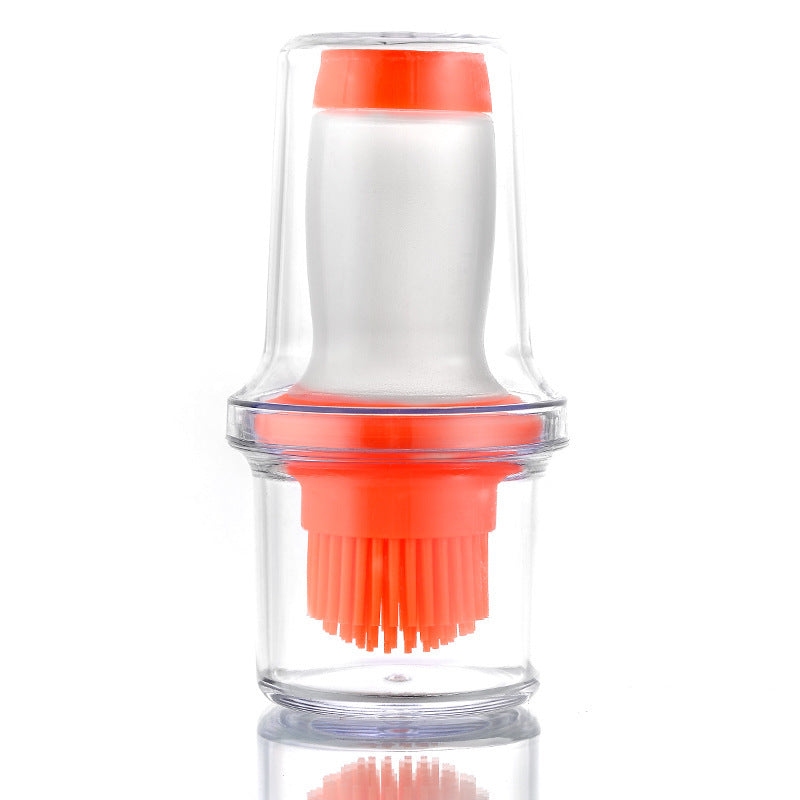 Brosse à huile en silicone avec couvercle, résistante à la chaleur, pour barbecue