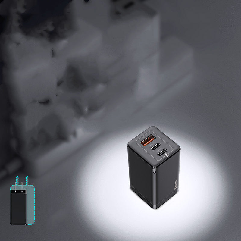 Three-port Portable Mobile Phone Charger With Charging Head