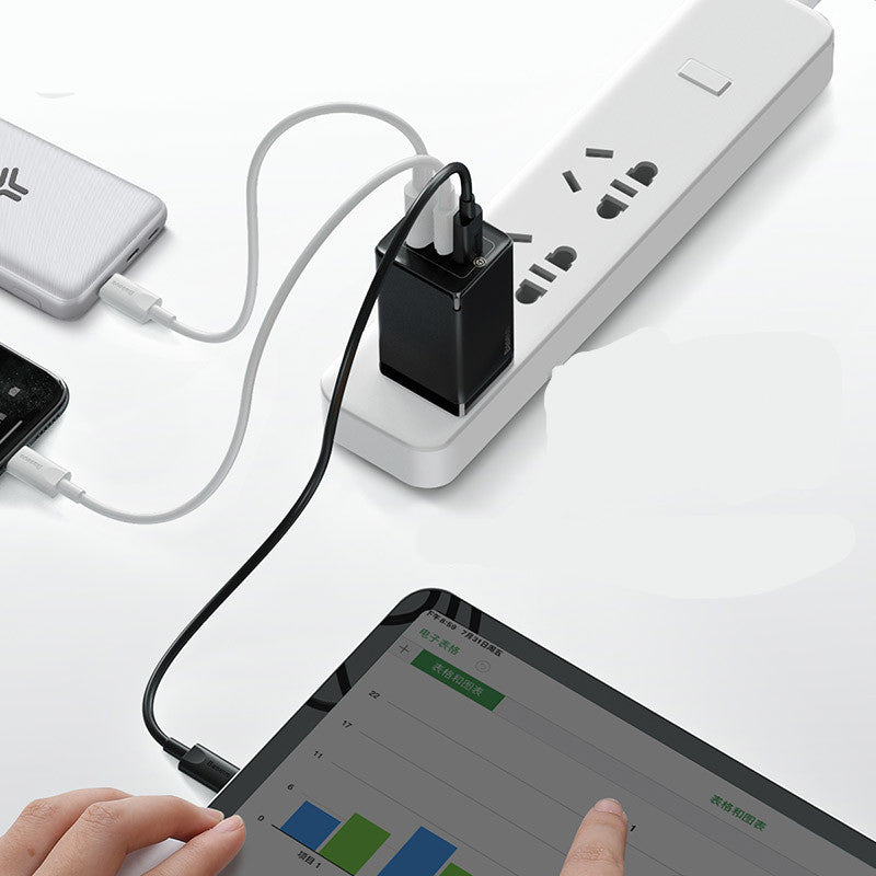 Three-port Portable Mobile Phone Charger With Charging Head
