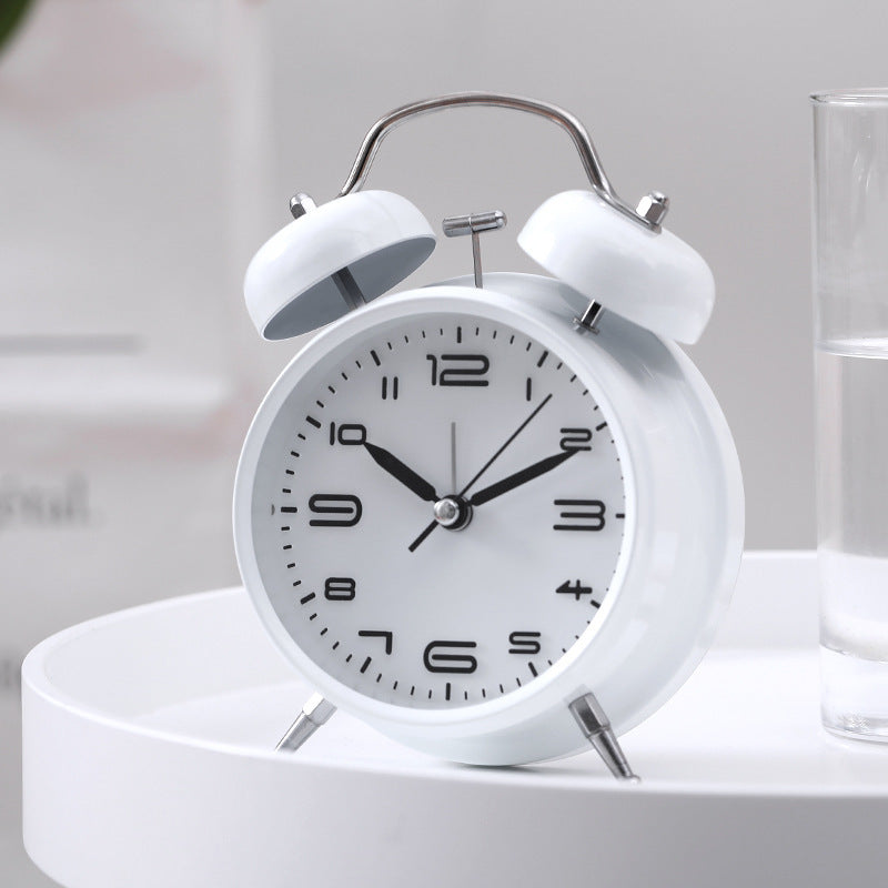 Creative Silent Metal Alarm Clock Burgundy