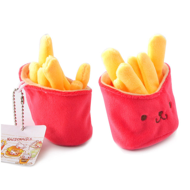 Korean Style Hamburger Sandwich Cute Plush Pendant Keychain