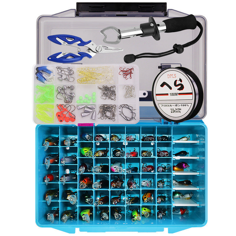 Kit d'Accessoires de Pêche 143pcs Assortiment de Leurres Minnow