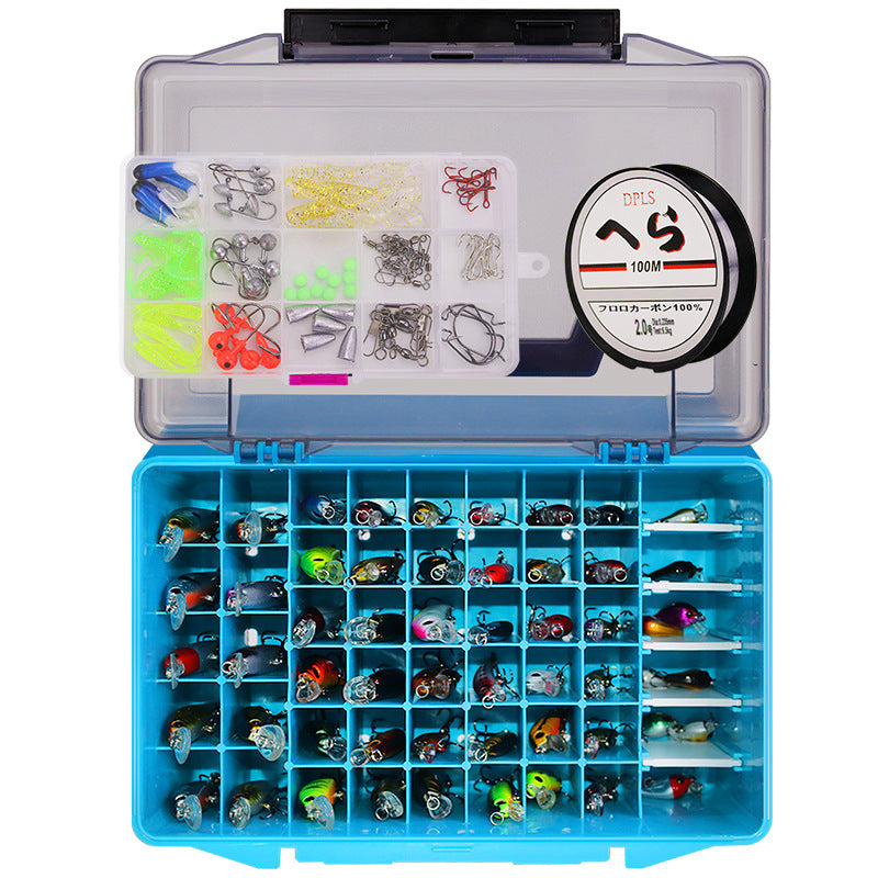 Kit d'Accessoires de Pêche 143pcs Assortiment de Leurres Minnow