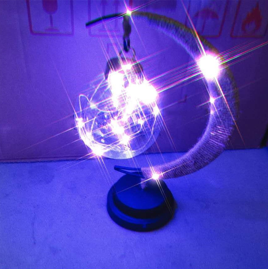 LED lune boule en forme de lampe fille cœur souhaitant boule