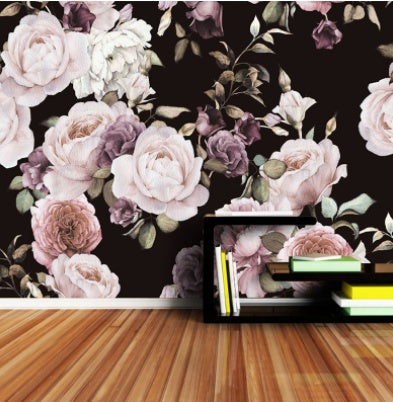 3D three-dimensional flower wallpaper