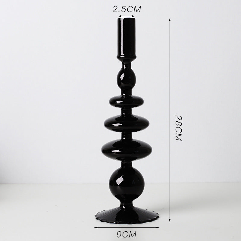 Candlelight Dinner Creative Glass Candle Holder Decoration