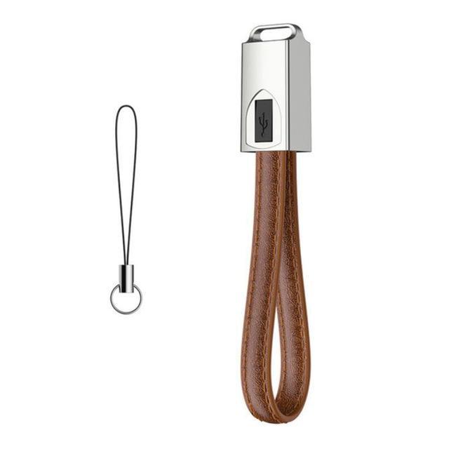 Câble de chargement porte-clés en cuir
