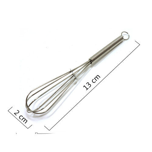 Full size mini keychain manual whisk gold silver